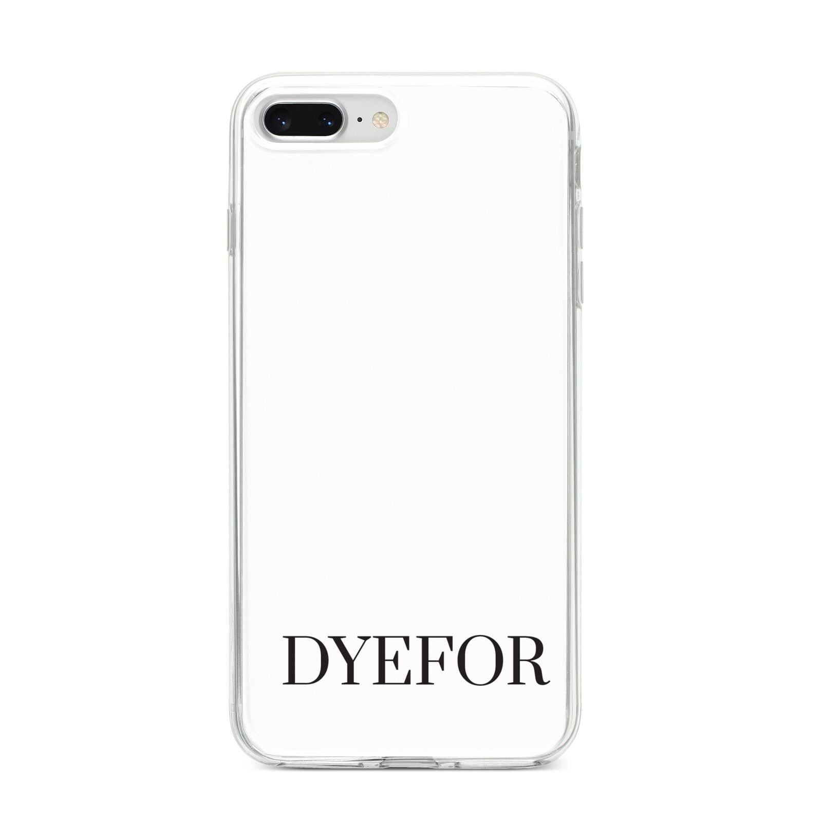 Name Personalised White iPhone 8 Plus Bumper Case on Silver iPhone