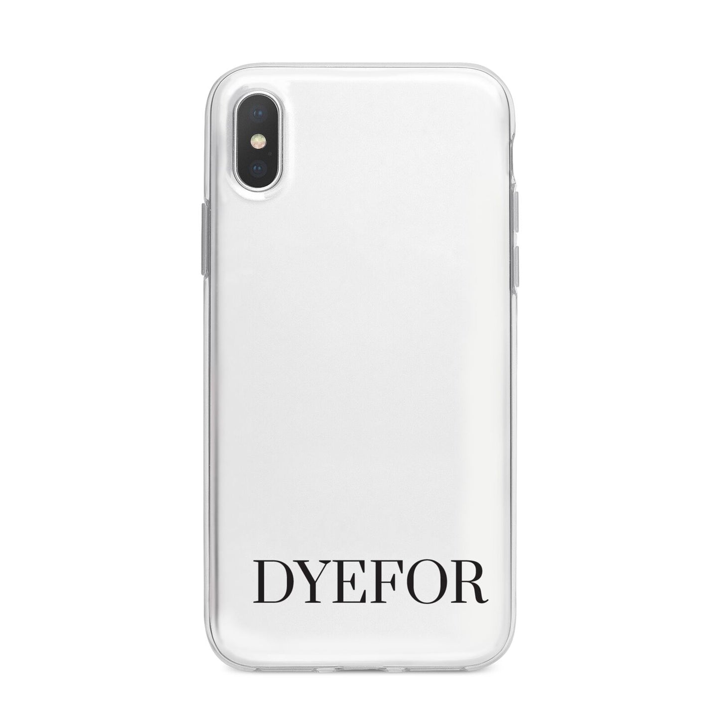 Name Personalised White iPhone X Bumper Case on Silver iPhone Alternative Image 1