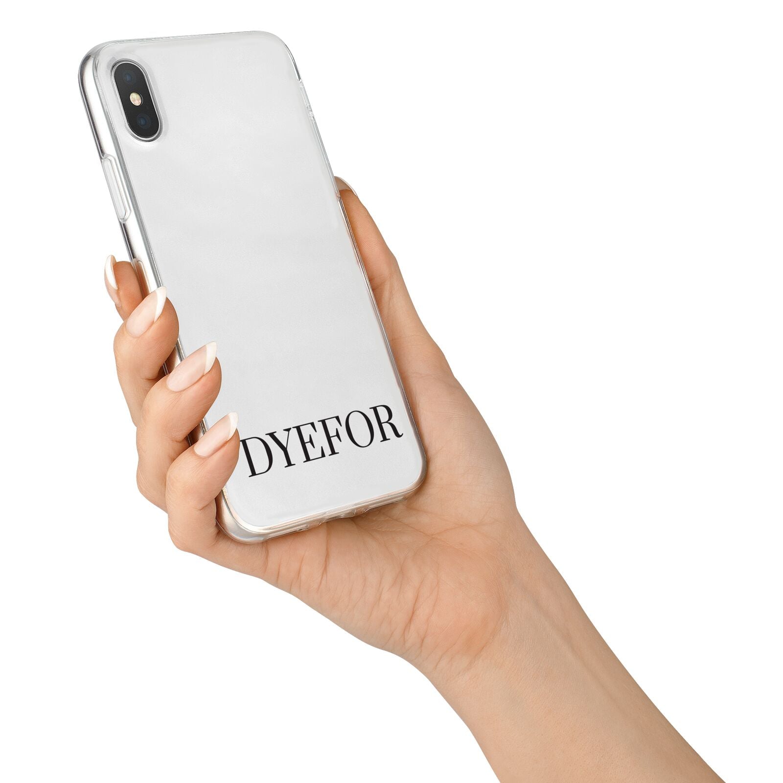 Name Personalised White iPhone X Bumper Case on Silver iPhone Alternative Image 2