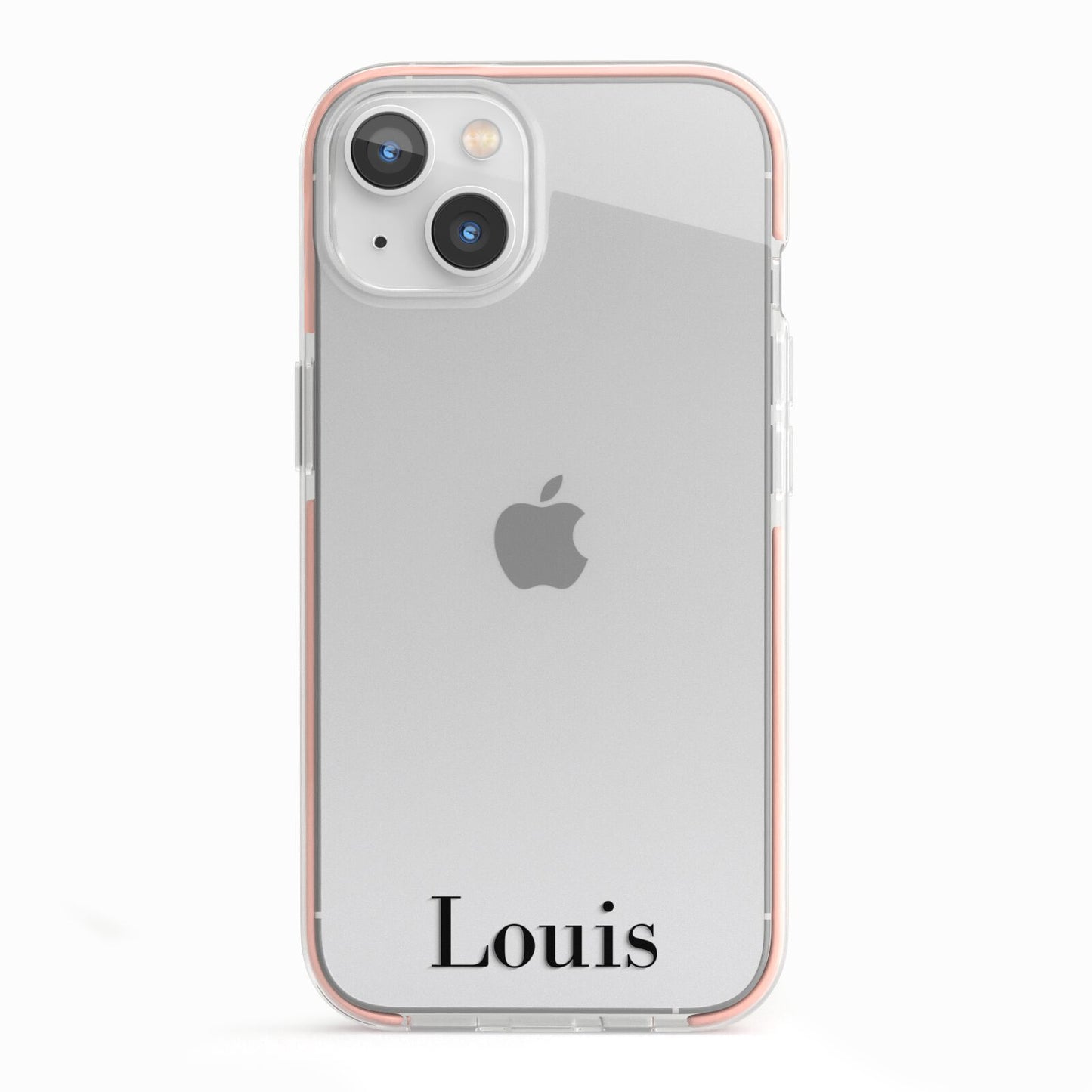 Name iPhone 13 TPU Impact Case with Pink Edges