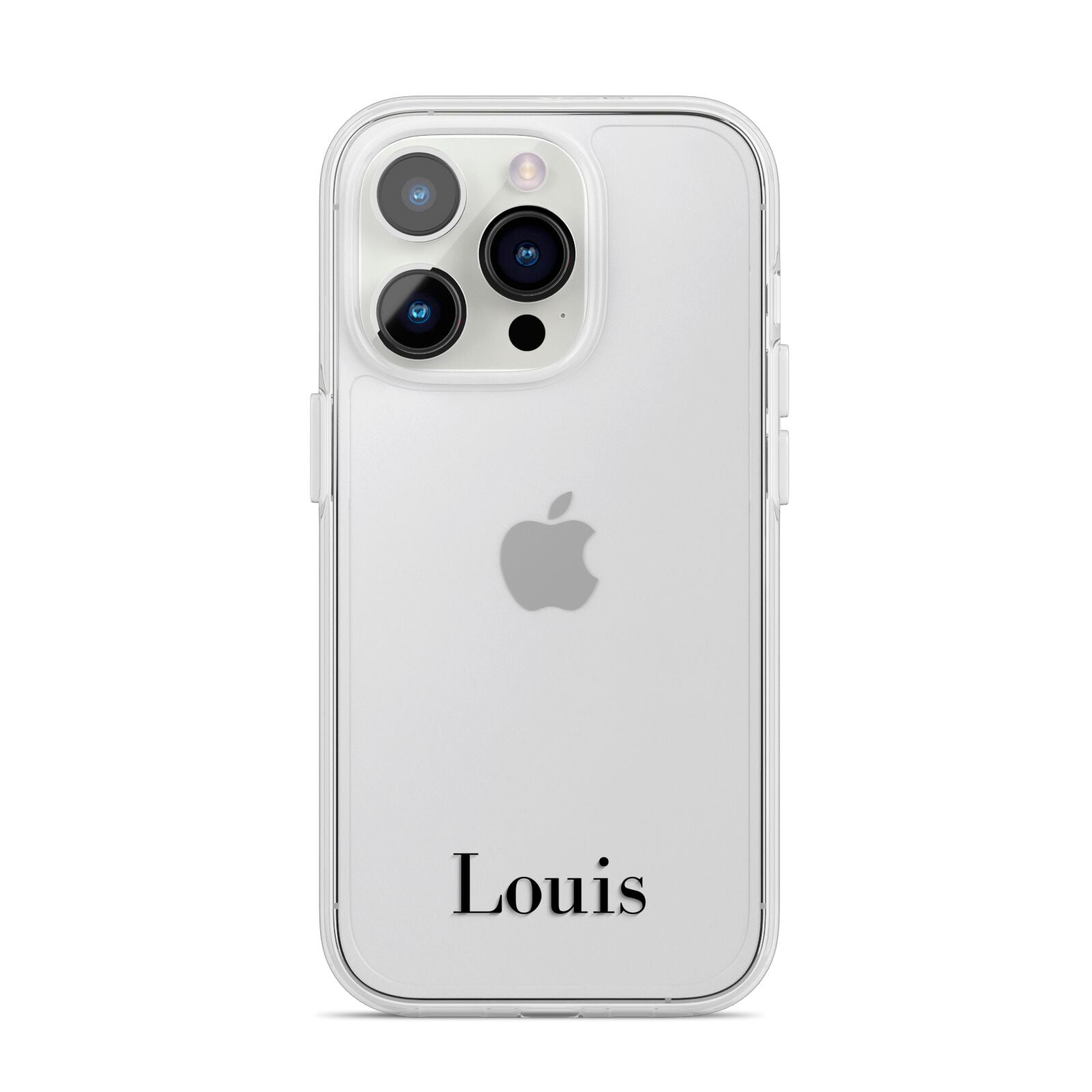 Name iPhone 14 Pro Clear Tough Case Silver