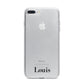 Name iPhone 7 Plus Bumper Case on Silver iPhone
