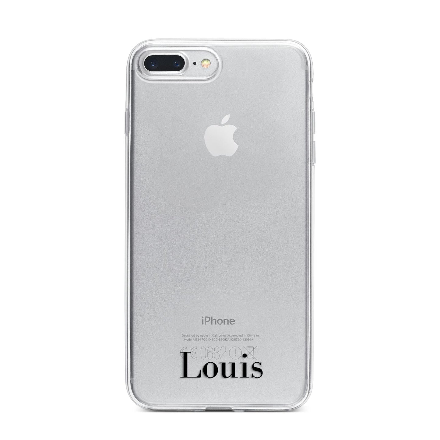 Name iPhone 7 Plus Bumper Case on Silver iPhone