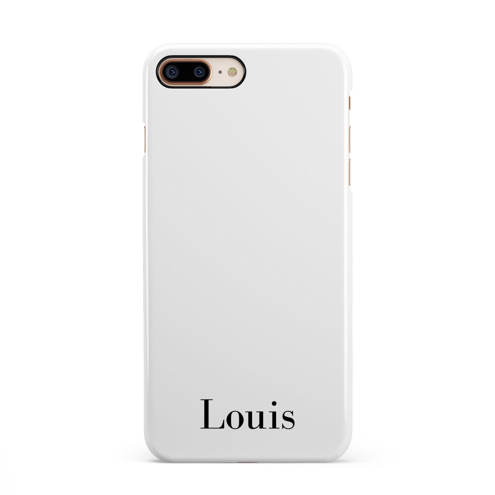 Name iPhone 8 Plus 3D Snap Case on Gold Phone