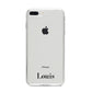 Name iPhone 8 Plus Bumper Case on Silver iPhone