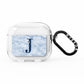 Navy Blue Single Initial AirPods Clear Case 3rd Gen