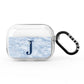 Navy Blue Single Initial AirPods Pro Clear Case