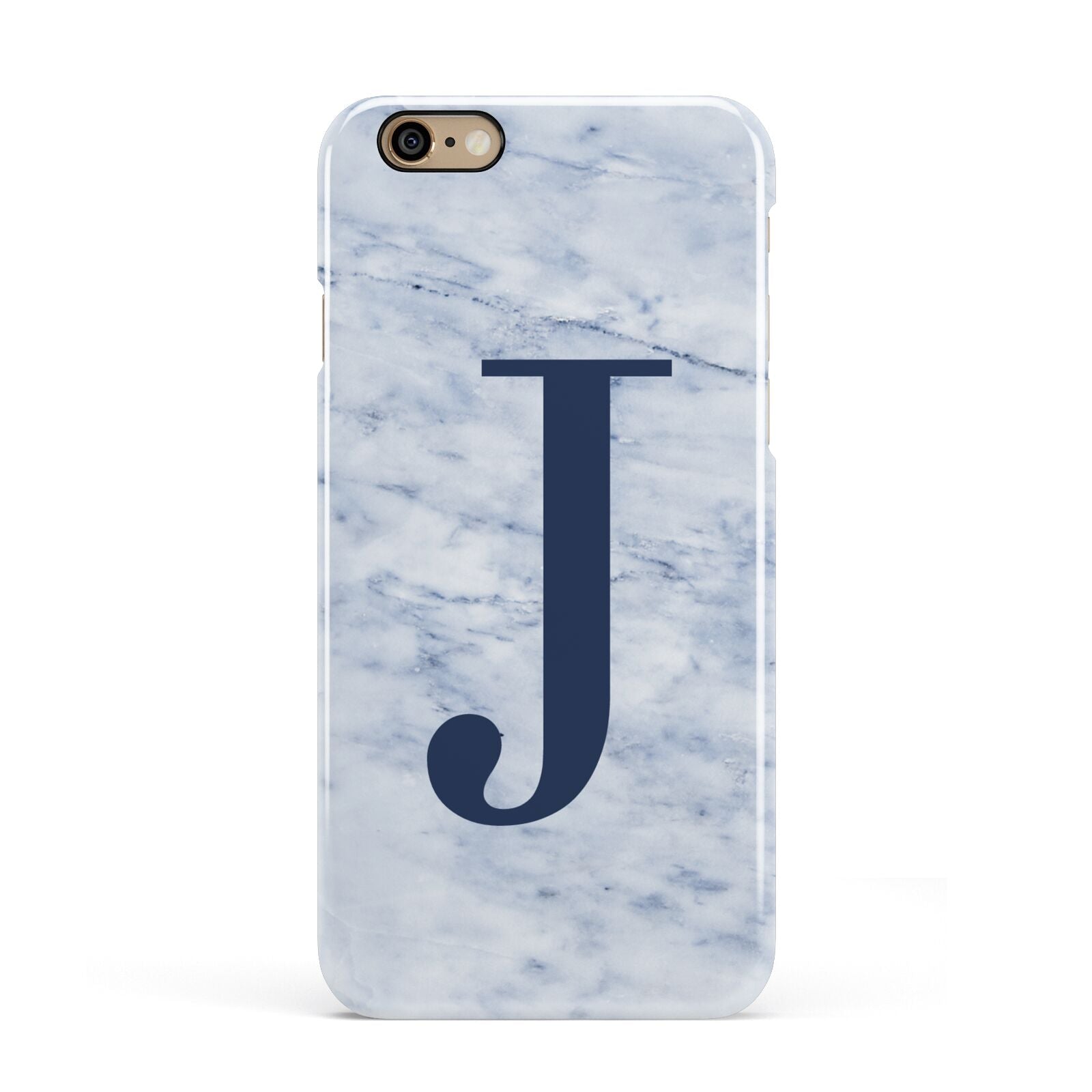 Navy Blue Single Initial Apple iPhone 6 3D Snap Case