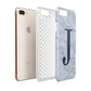 Navy Blue Single Initial Apple iPhone 7 8 Plus 3D Tough Case Expanded View