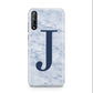 Navy Blue Single Initial Huawei Enjoy 10s Phone Case