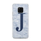 Navy Blue Single Initial Huawei Mate 20 Pro Phone Case