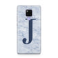 Navy Blue Single Initial Huawei Mate 20X Phone Case