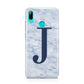 Navy Blue Single Initial Huawei P Smart 2019 Case