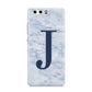 Navy Blue Single Initial Huawei P10 Phone Case