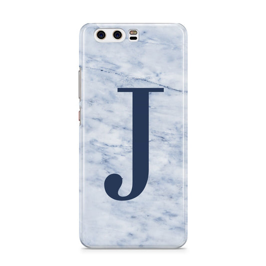 Navy Blue Single Initial Huawei P10 Phone Case