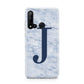 Navy Blue Single Initial Huawei P20 Lite 5G Phone Case