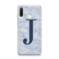 Navy Blue Single Initial Huawei P30 Lite Phone Case