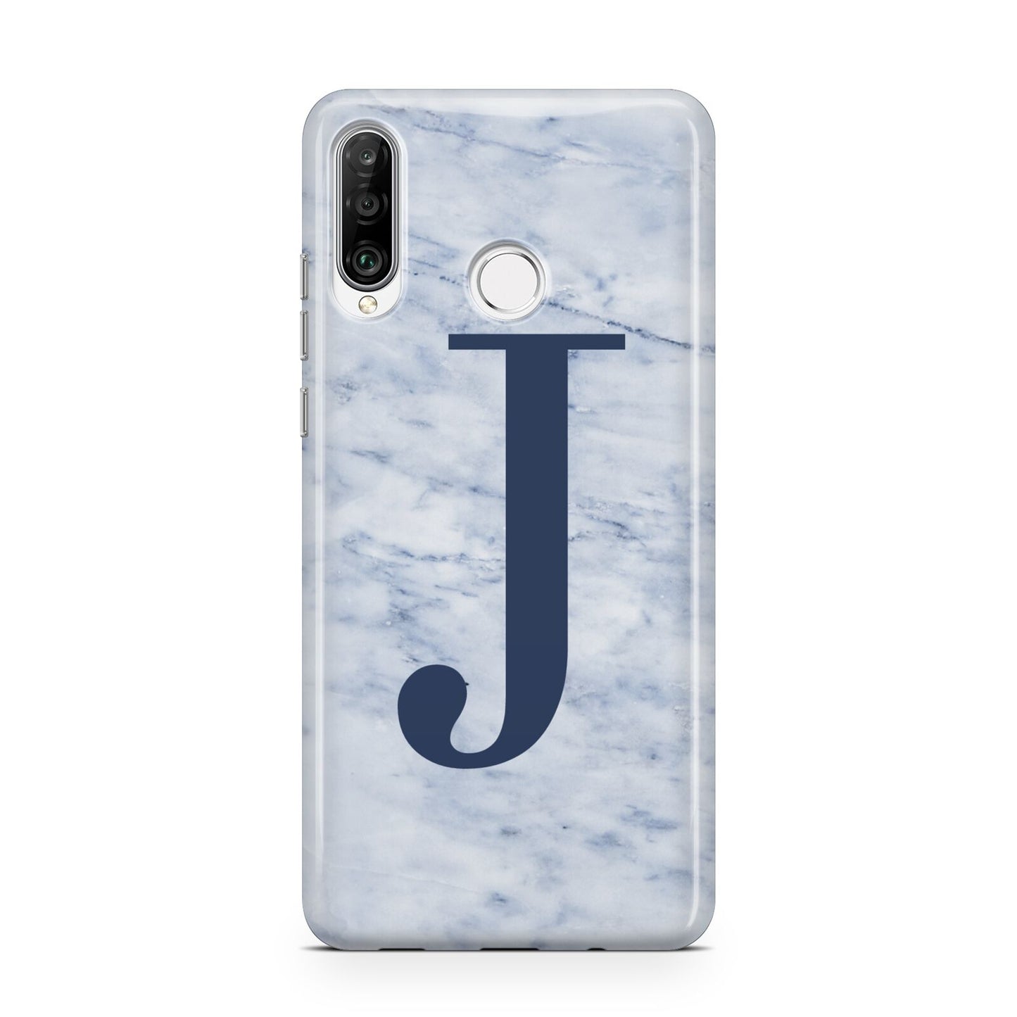 Navy Blue Single Initial Huawei P30 Lite Phone Case