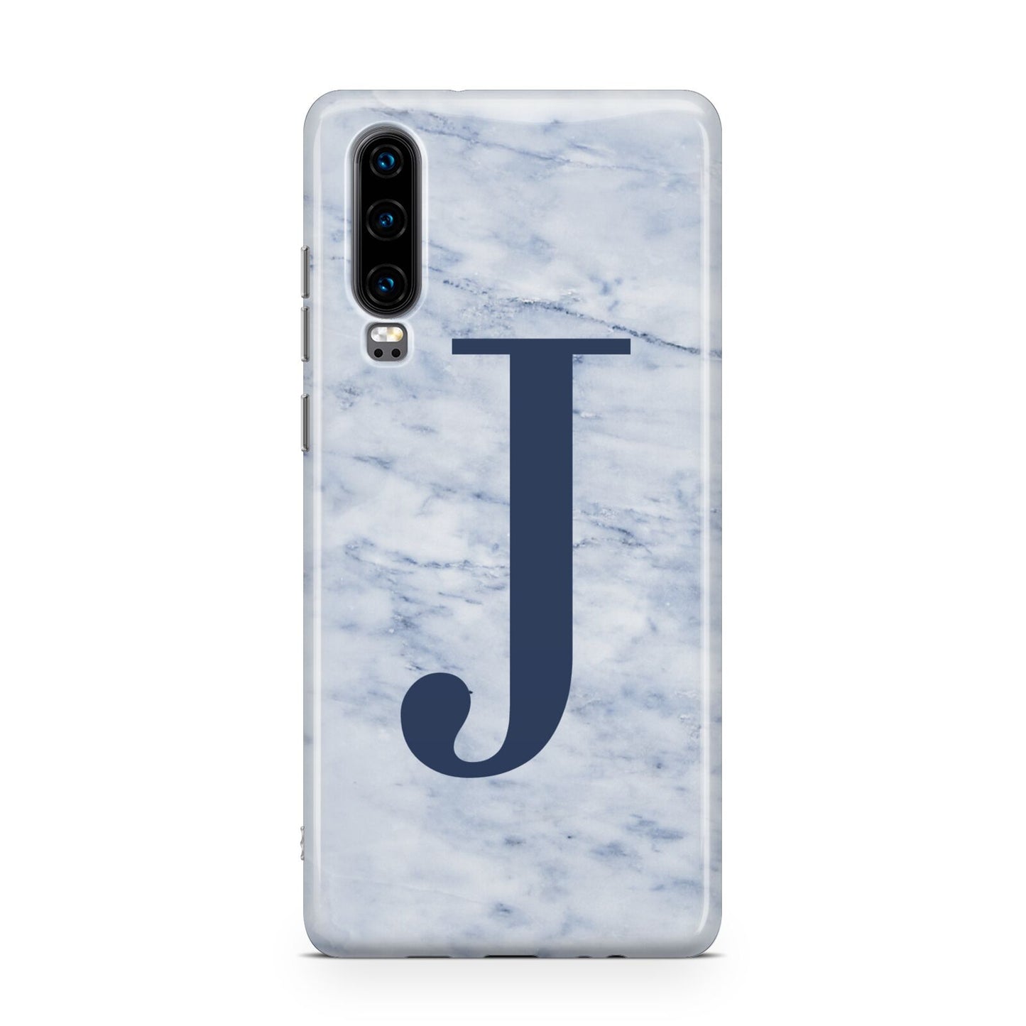 Navy Blue Single Initial Huawei P30 Phone Case