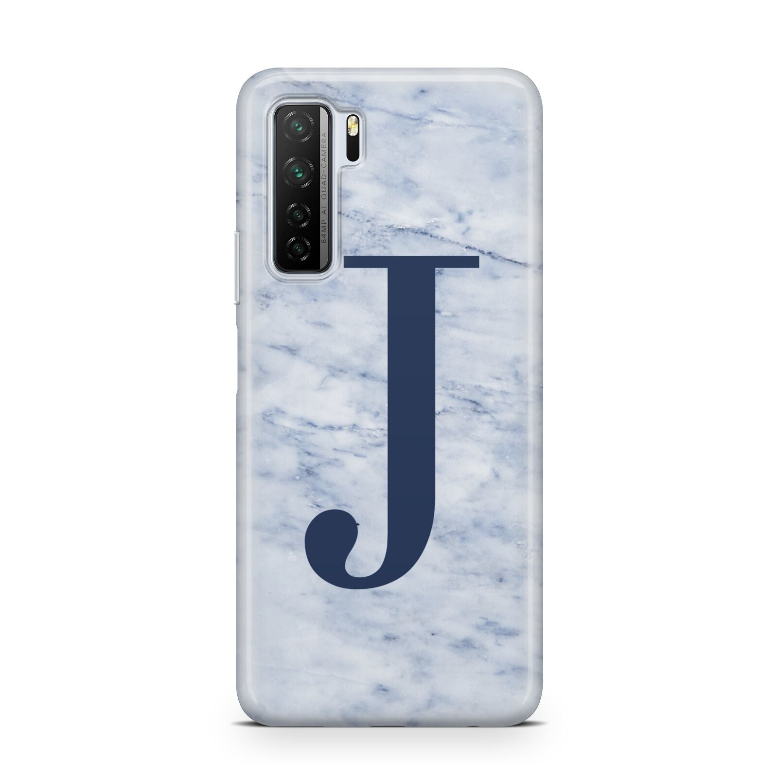 Navy Blue Single Initial Huawei P40 Lite 5G Phone Case