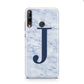Navy Blue Single Initial Huawei P40 Lite E Phone Case