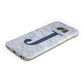 Navy Blue Single Initial Protective Samsung Galaxy Case Angled Image