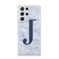 Navy Blue Single Initial Samsung S21 Ultra Case