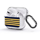 Navy and Gold Pilot Stripes AirPods Glitter Case 3rd Gen Side Image