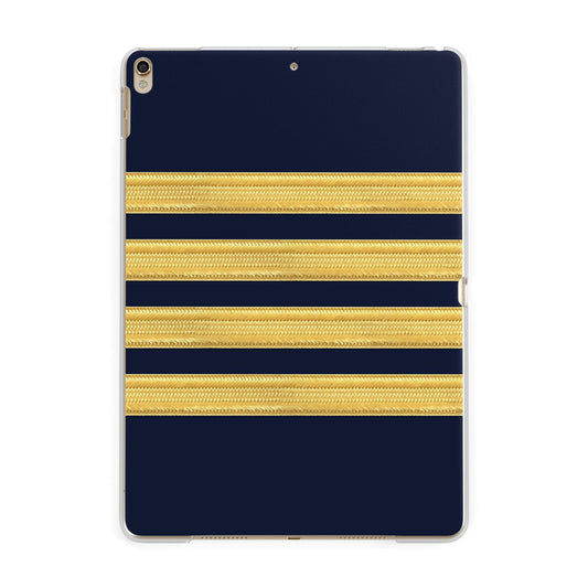 Navy and Gold Pilot Stripes Apple iPad Gold Case
