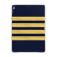 Navy and Gold Pilot Stripes Apple iPad Grey Case