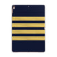 Navy and Gold Pilot Stripes Apple iPad Rose Gold Case