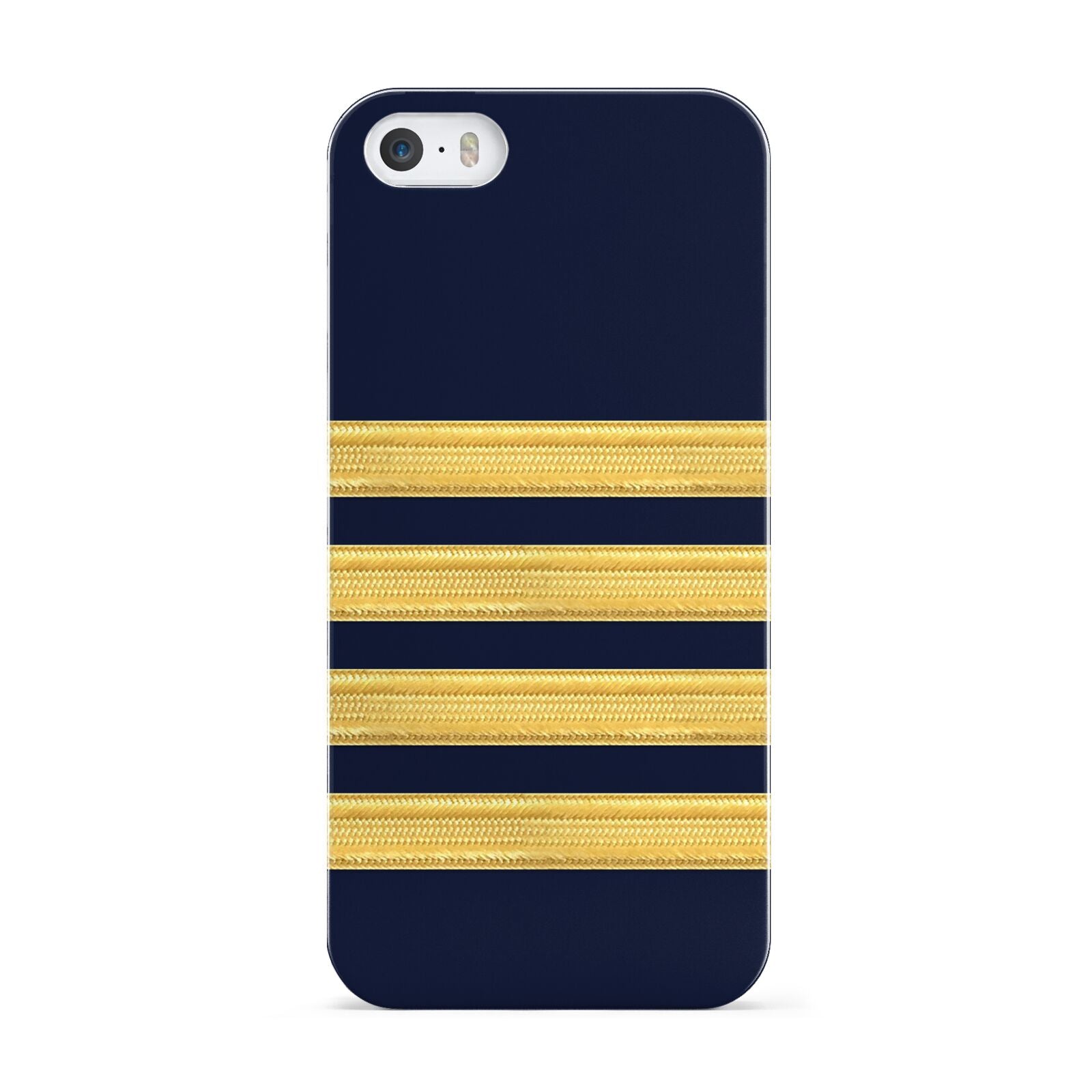 Navy and Gold Pilot Stripes Apple iPhone 5 Case
