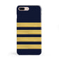 Navy and Gold Pilot Stripes Apple iPhone 8 Plus Case