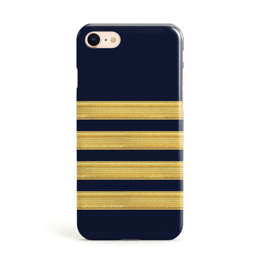 Navy and Gold Pilot Stripes Apple iPhone Case