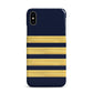 Navy and Gold Pilot Stripes Apple iPhone X Case