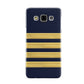 Navy and Gold Pilot Stripes Samsung Galaxy A3 Case