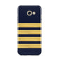 Navy and Gold Pilot Stripes Samsung Galaxy A5 2017 Case on gold phone