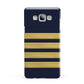 Navy and Gold Pilot Stripes Samsung Galaxy A7 2015 Case