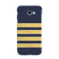 Navy and Gold Pilot Stripes Samsung Galaxy A7 2017 Case