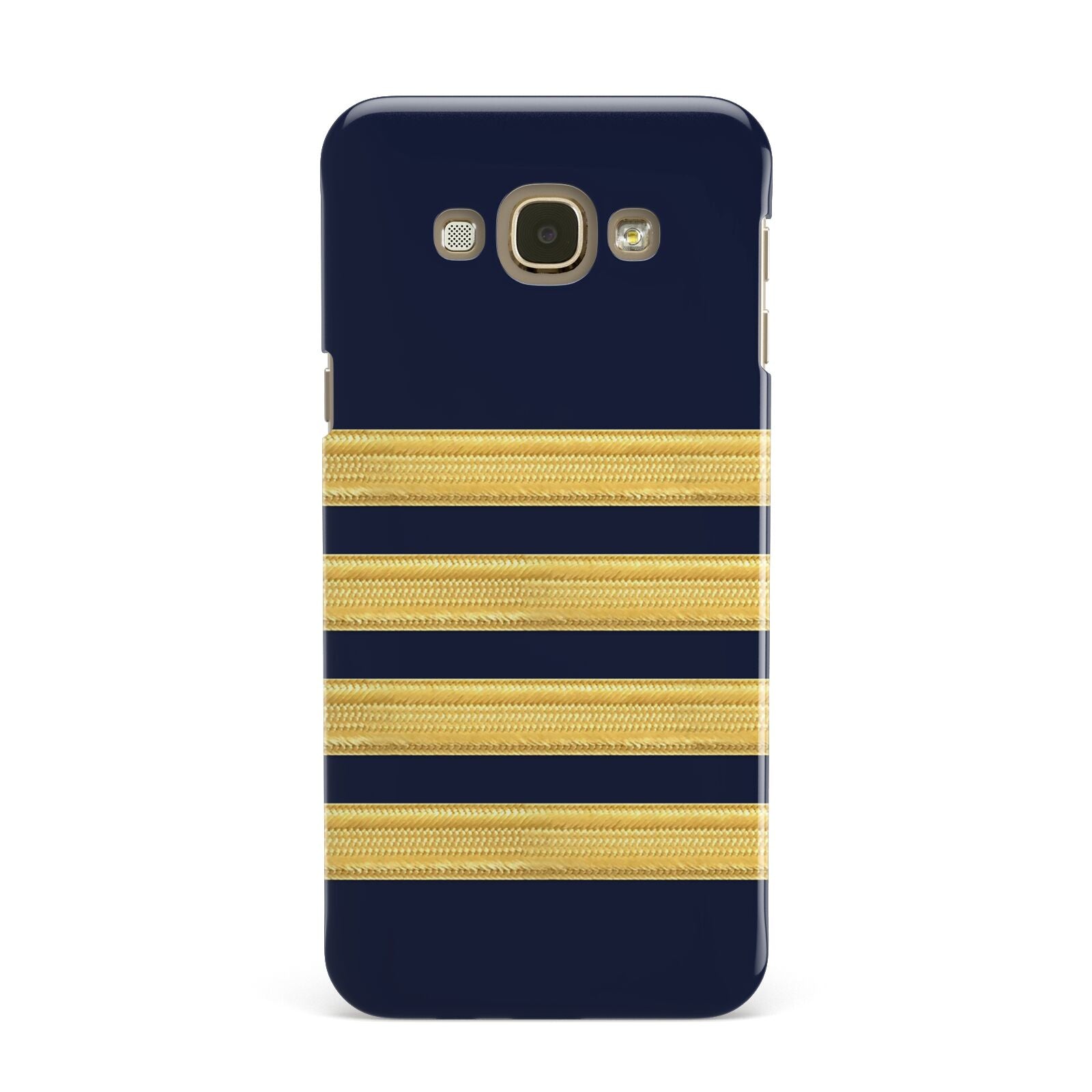Navy and Gold Pilot Stripes Samsung Galaxy A8 Case