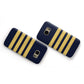 Navy and Gold Pilot Stripes Samsung Galaxy Case Flat Overview