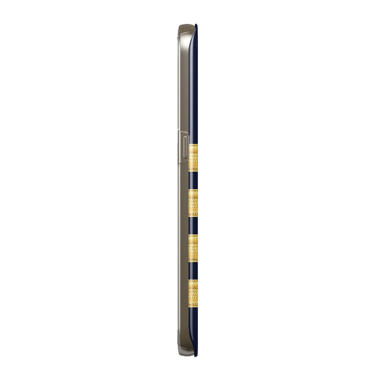 Navy and Gold Pilot Stripes Samsung Galaxy Case Side View
