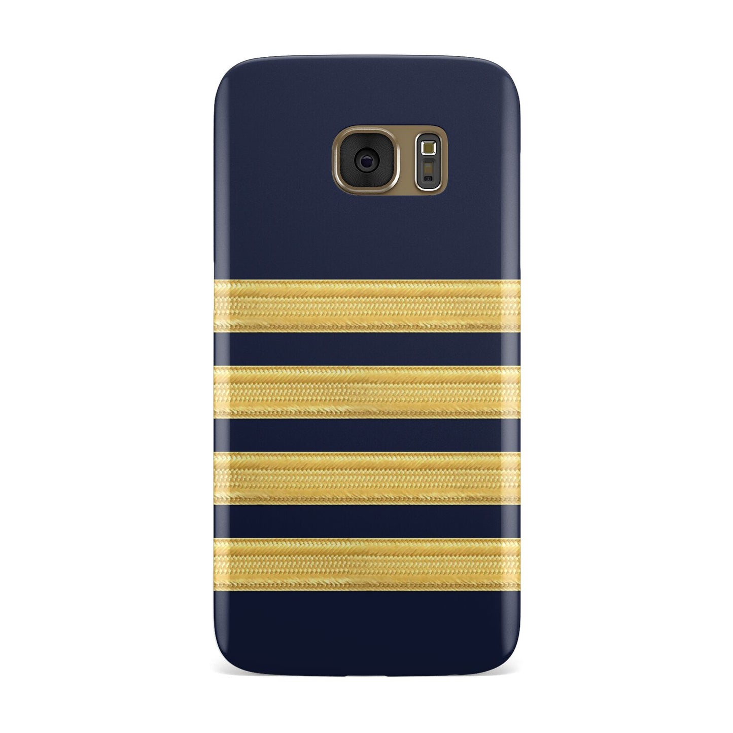 Navy and Gold Pilot Stripes Samsung Galaxy Case