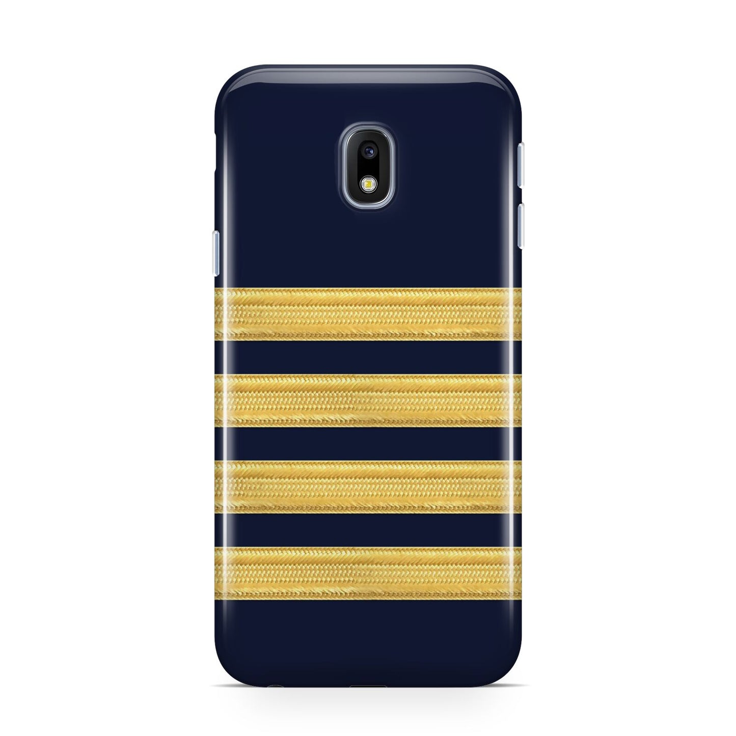 Navy and Gold Pilot Stripes Samsung Galaxy J3 2017 Case