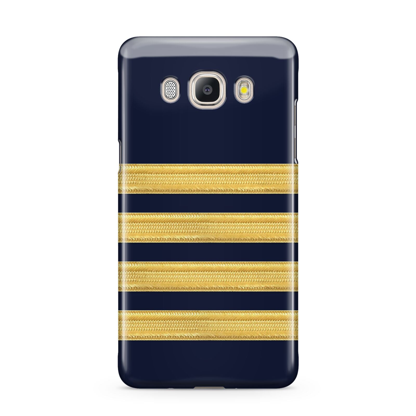Navy and Gold Pilot Stripes Samsung Galaxy J5 2016 Case