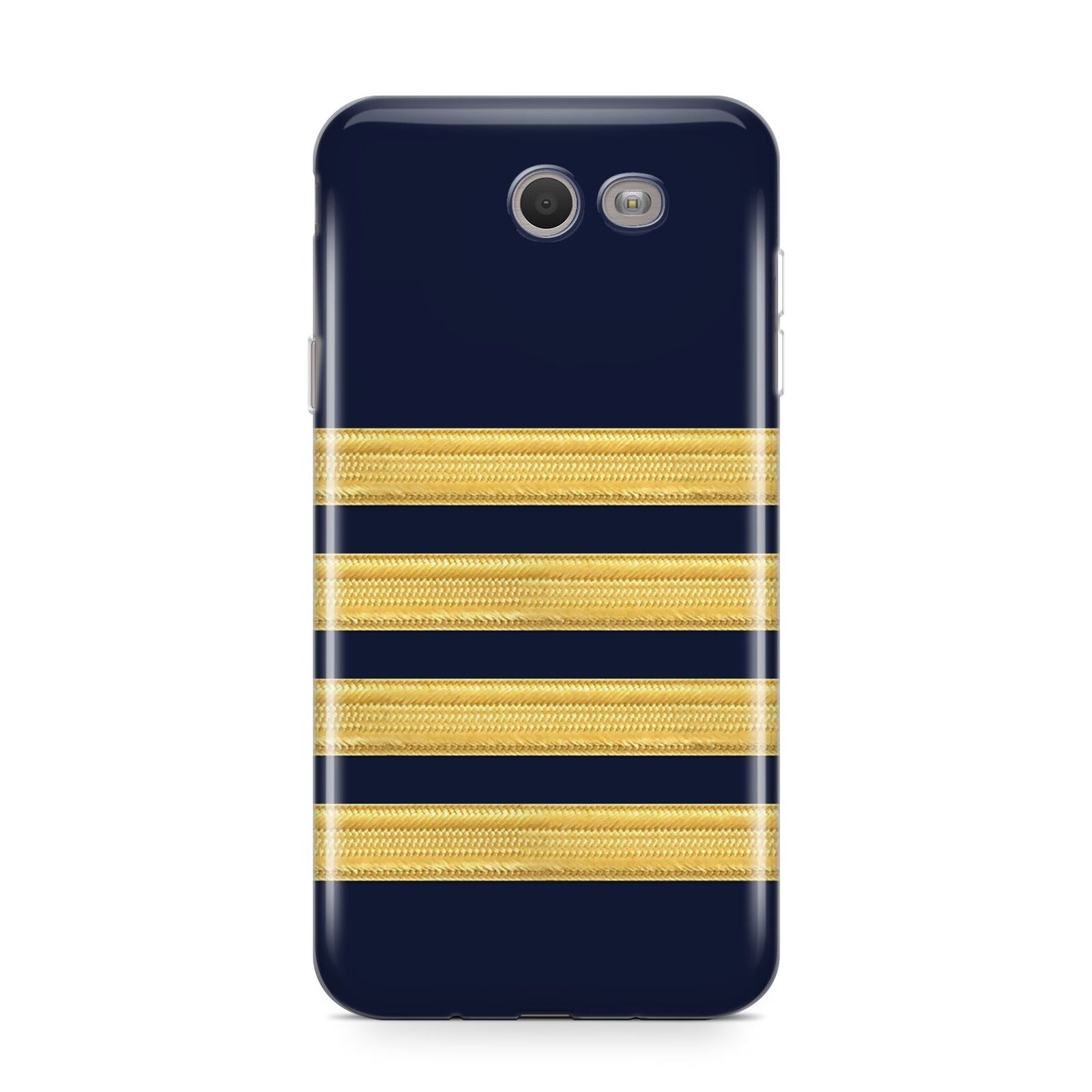 Navy and Gold Pilot Stripes Samsung Galaxy J7 2017 Case