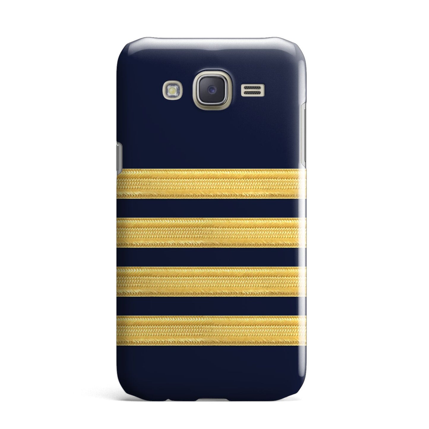 Navy and Gold Pilot Stripes Samsung Galaxy J7 Case