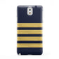 Navy and Gold Pilot Stripes Samsung Galaxy Note 3 Case