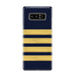 Navy and Gold Pilot Stripes Samsung Galaxy Note 8 Case