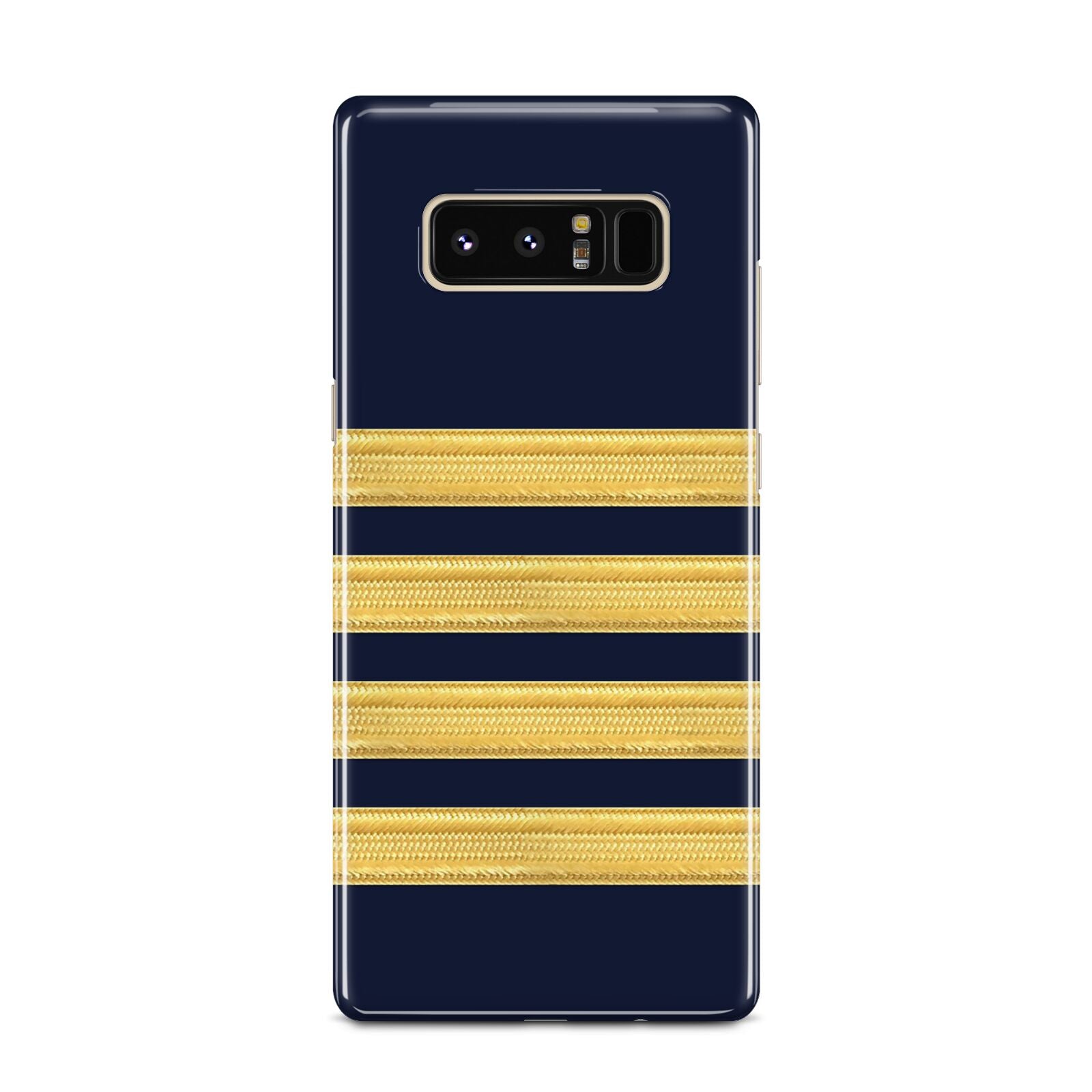 Navy and Gold Pilot Stripes Samsung Galaxy Note 8 Case
